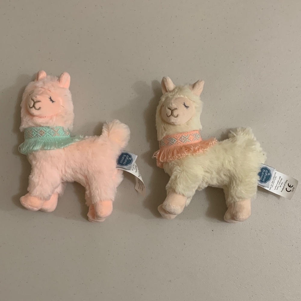 Mary Meyer Lexi Llama Plush Lot Pink Cream Stuffed Animals - Picture 2 of 8